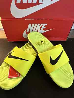 Nike Kawa Volt Black Foam Slide Youth Unisex Sandals Size 5Y 819352 700