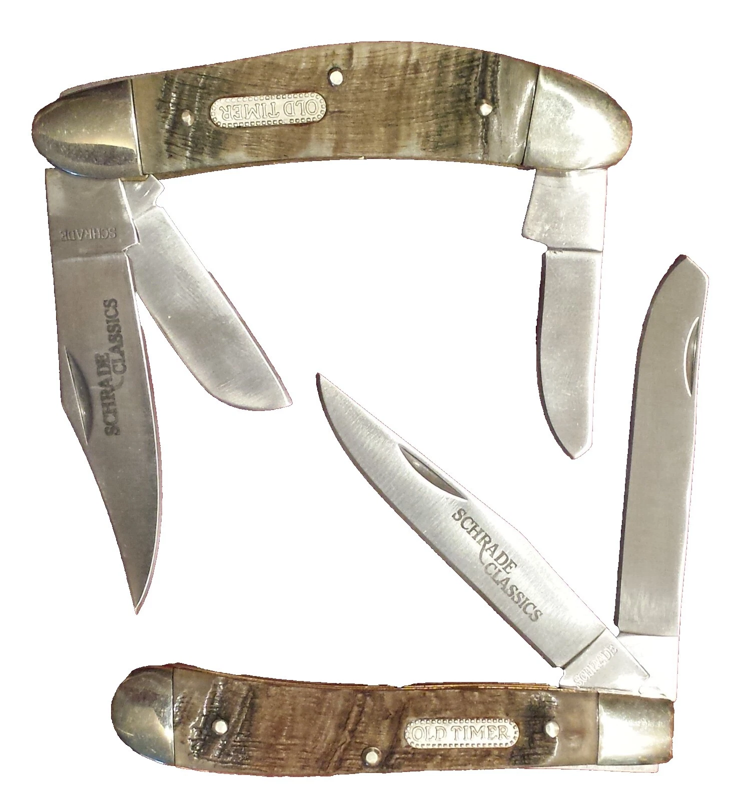 Mango de Cuerno Schrade cuchillos plegables de colección