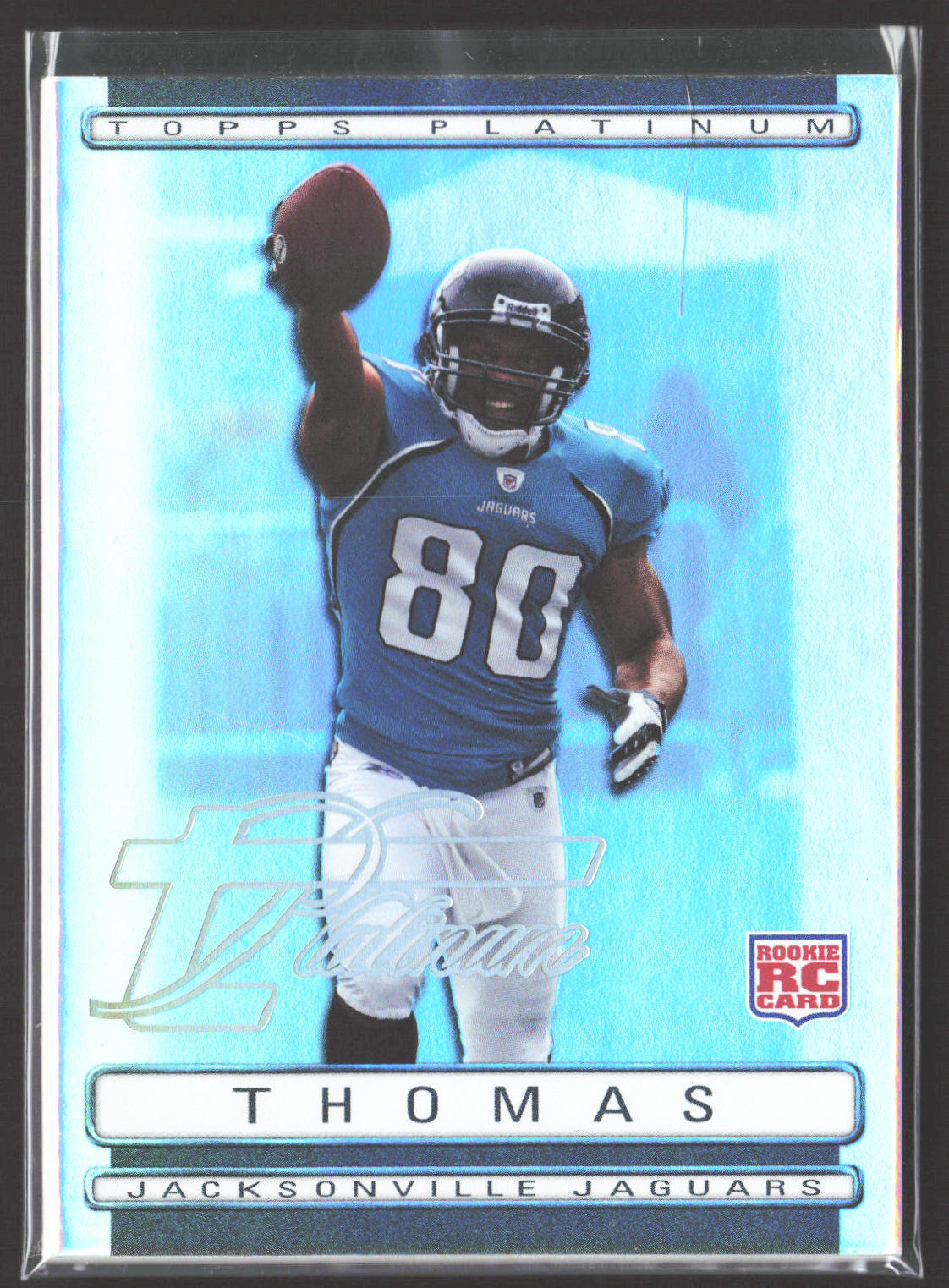 Mike Thomas 2009 Topps Platinum Base Rookie Variation #134 SN,RC #/1549 Jaguars
