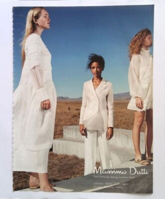2018 Magazin Werbung Druck MASSIMO DUTTI Frauen Kleider Foto ganze Seite Anzeige