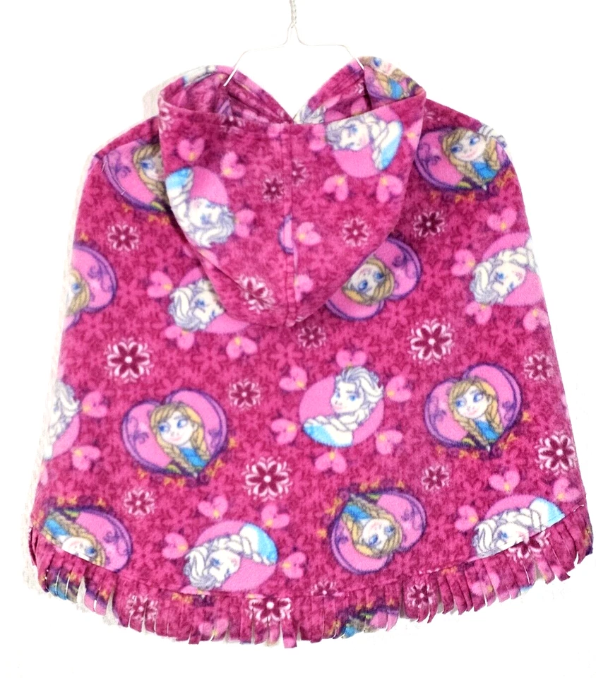Poncho/chal/capa con capucha Sherpa polar de gran tamaño gráfico de Elsa para niñas Foto 3 de 4