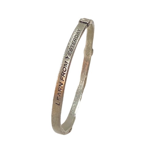 Inspirational Bangle Bracelet M Pewter Slim HOPE FOR TOMORROW Boho Gypsy Indie - Picture 4 of 15