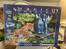 Clementoni Magic 3D, 1000 Piece Jigsaw Puzzle Amazon Rain Forest  NIB Cheetah