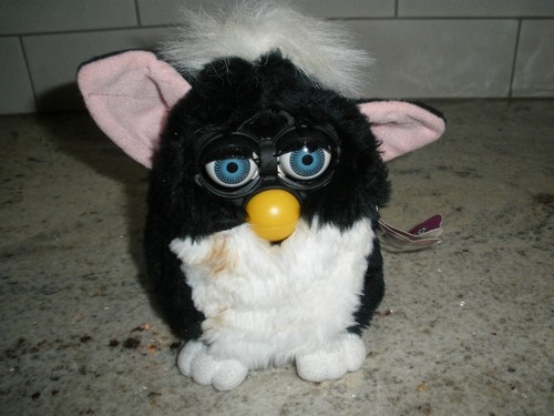 Vintage Furby White Black RARE Tested 