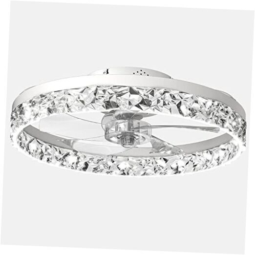 Sleek 20-inch Low Profile White Ceiling Fan with Light and Remote Control