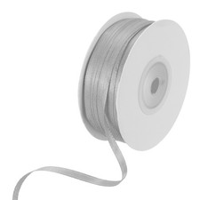 Satin Ribbon, 1/8 Inch x 100 Yards Grey Double Face Satin Ribbon