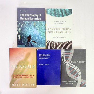 Lot 5 Philosophy Of Human Evolution Genome Ethology Biology PB HC Science Set
