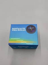 1080P HD USB Webcam Auto Focus Stereo Microphone Privacy Cover Plug  Play