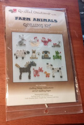 Quilled Creations Farm Animals Quilling Kit Scrapbooking Create New In Package