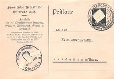 867176) DR Dienstkarte staatliche Kreiskasse Osterode a.H. mit SST 