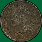 1900 Indian Head Cent Almost Uncirculated AU Coin #41854