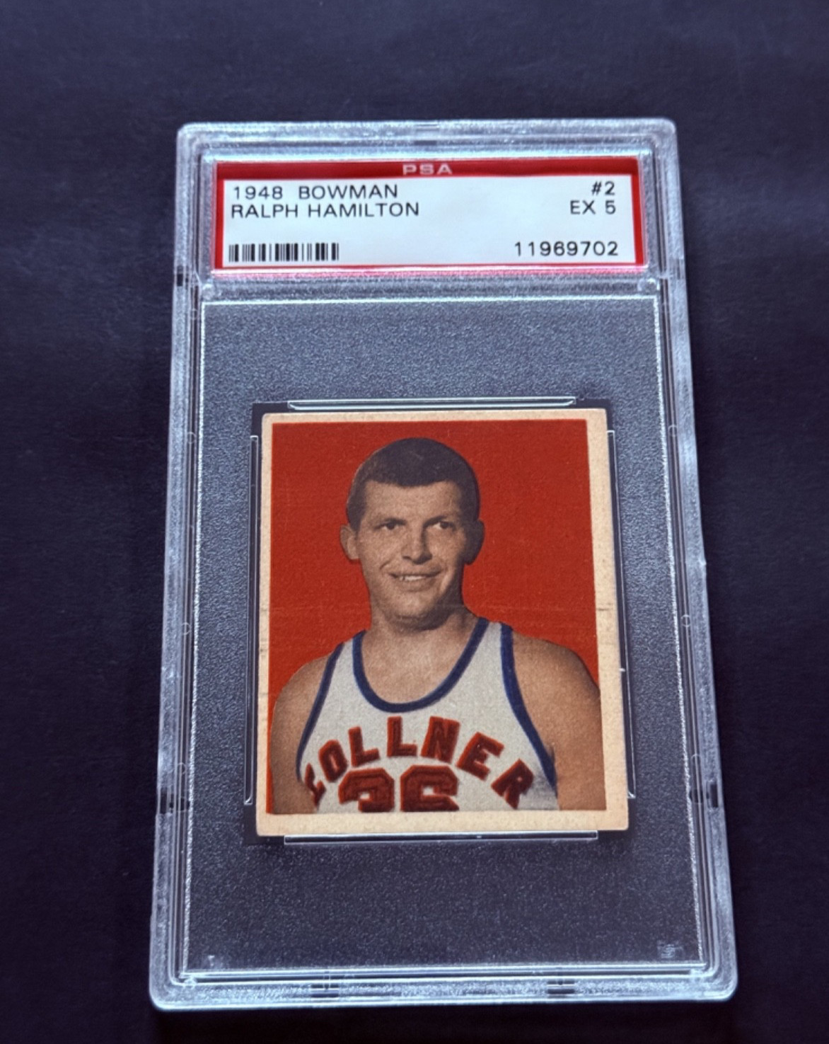 1948 Bowman #2 Ralph Hamilton PSA 5
