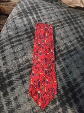 Fairway Club Men's Neck Tie Golf Theme 100% Silk Made In USA