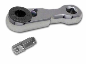 VIM Tools 16190 1/4'' Mini Ratchet Double Square Offset Handle