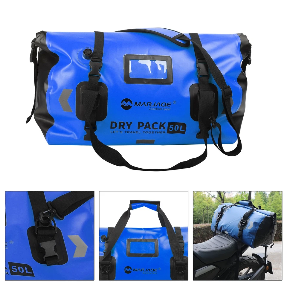 Tail Bag Side Saddlebag Tail Bag Luggage Pouch Storage 50L For Motorbike E6 - Image 3 of 4