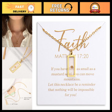 Mustard Seed Necklace for Women - Move Mountains Christian Faith Jewelry Gift