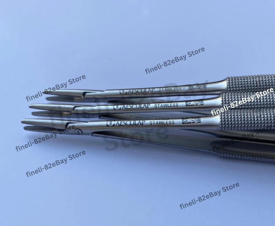 Aesculap Castroviejo Needle Holder FM388R TC Straight 7" Lot of 3x - Image 4 of 4
