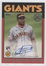 2021 Update 1986 Topps Baseball Red 6/25 Luis Basabe Alexander #86B-LB Auto 9hx