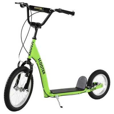 Youth Kick Scooter Height Adjustable Inflatable Tires Teens Ride On Toy For 5+