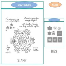 Snowy Delights Dies and Stamps Scrapbook DIY Handmade Greeting Card Making