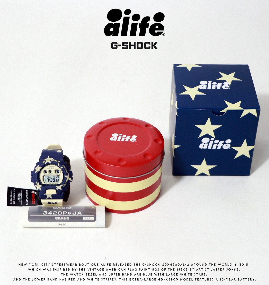 CASIO G-SHOCK ALIFE RARE GD-X6900AL-2CR STARS AND STRIPES NEW NO