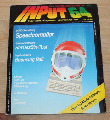 C64 Commodore 64 --- Input 64 Nr.10 von 1987 komplett mit Diskette