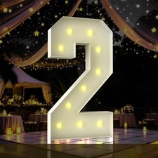 4FT Marquee Light Up Number,Marquee Numbers 4 Feet Tall, Large Sign for Baby ...