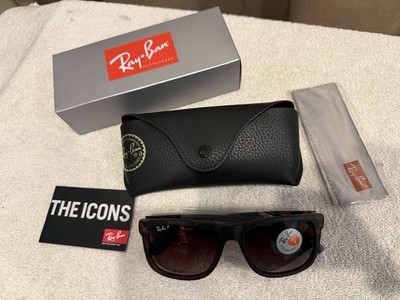  Ray-Ban Sunglasses Justin ORB4165 865/T5 Rubber Light Havana Brown Gradient
