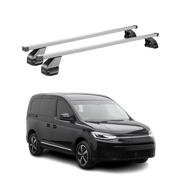 Menabo DachträGer GrundtäGer FüR Vw Caddy 2020-2026 75Kg Stahl Silber 2 Tlg-image