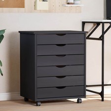 Rollcontainer Schubladenschrank 6 Schubladen Rollschrank Aktenschrank Massivholz