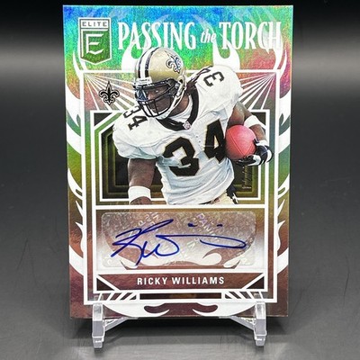 Ricky Williams 2021 donruss elite #PTT-RW Passing the Torch 02/75 Saints 