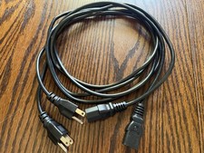 1 Lot of 2 AC power cords 6Ft nema 5-15P to IEC C13 black
