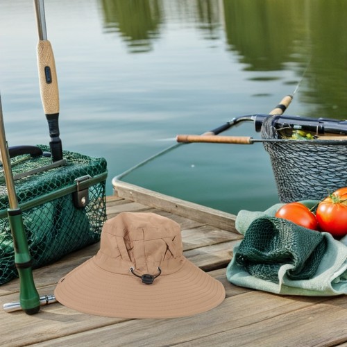 2 Pcs Sun Visor Men and Women Man Full Brim Fishing Hat Fisherman - Picture 5 of 12