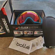 Bolle Virtuose 1 Click Snow Goggle Ski Or Snowboard 2 Lens W Case Box Worn 1x