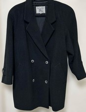 Burberry Double Breasted Wool Coat Cashmere Blend Excellent Condition Rare