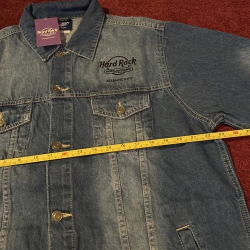 HARD ROCK CASINO Atlantic City Denim Jean Jacket BRAND NEW WITH TAGS SZ LARGE image 13