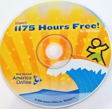 AOL Collectible Program Disc, Vintage America Online CD - SURFING Art