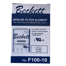 BECKETT F100-10 / F10010 Spin-on Residential Fuel Oil Filter Element 10 Micron