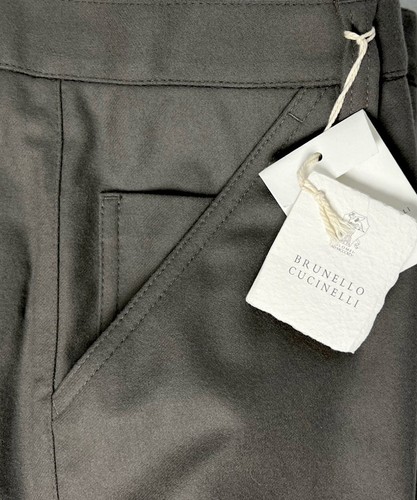 BRUNELLO CUCINELLI Leisure Fit Sage Green Soft Virgin Wool Trousers RRP: £795.00 - Picture 4 of 14