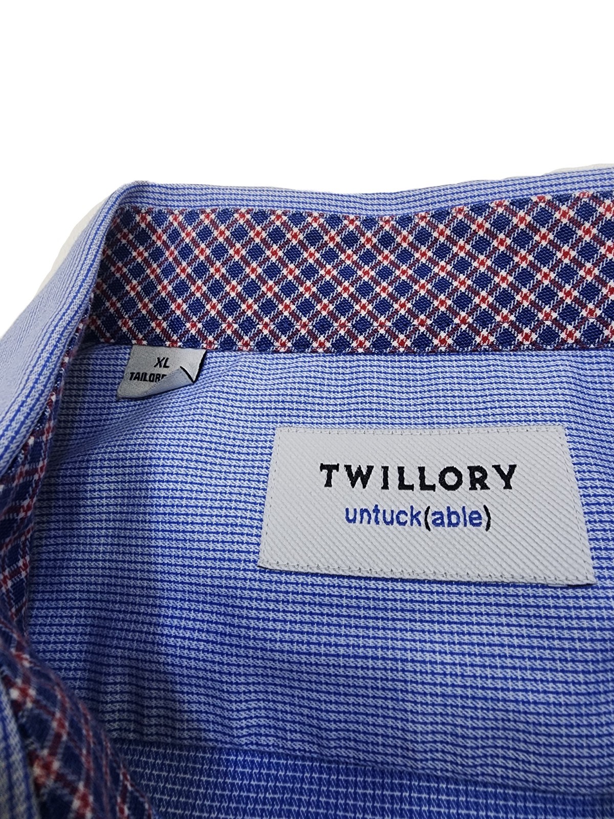 Twillory Untuckable Button Down Gingham Shirt Sol… - image 4