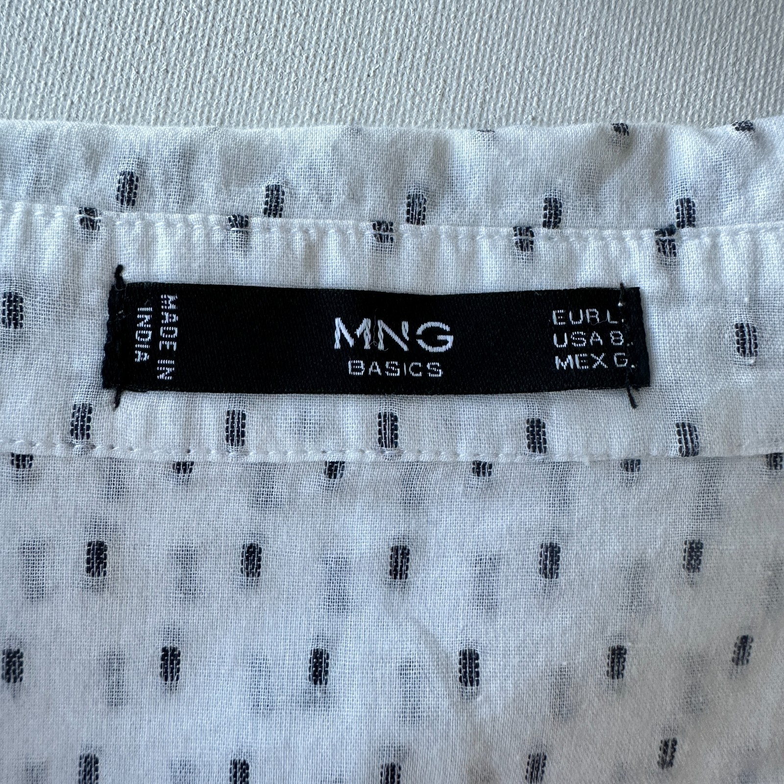 Mango MNG Womens Long Sleeve Shirt 8 White Lightweight Button Down thumbnail 6