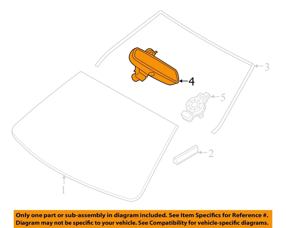 2019 - 2023 BMW X7 G07 OEM INTERIOR REAR VIEW MIRROR W/ HOMELINK & AUTO DIMMING - Image 3 of 4
