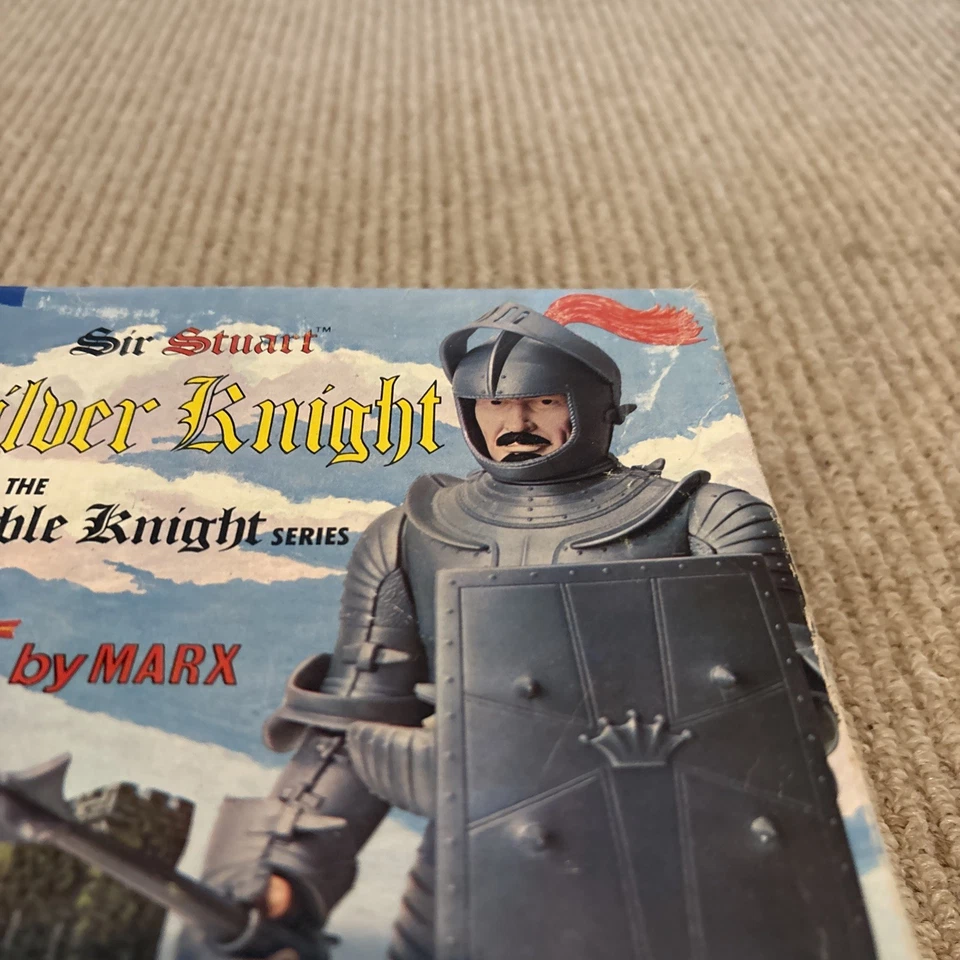 Figura muñeca caballero plata Marx Sir Stuart 1968 12 pulgadas vintage en caja sin bandera Foto 3 de 4