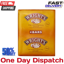 Wright's Coal Tar Soap 4 Bars, for skin cleansing, suitable for all skin types