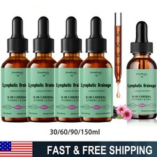 1 5x Lymphatic Drainage Drops - Herbal Lymphatic Detox Cleanse Supplement 1oz