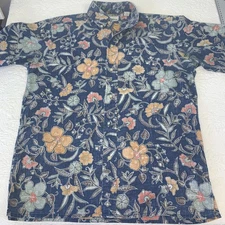 vtg Reyn Spooner Hawaiian Button Shirt Sz S Island Reverse Print Aloha Floral