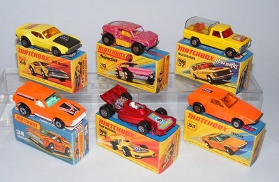 MATCHBOX SUPERFAST RESTPOSTEN 6 x 70er Jahre AUSGABE AUTOS & ABHOLUNG TOP - NEUWERTIG VERPACKT
