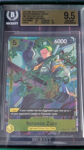Roronoa Zoro (One Piece Day Dallas 2025) graded BGS 9.5 for sale on eBay