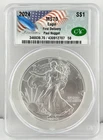 2024 $1 American Eagle FIRST DELIVERY PAUL NUGGET CAC MS70 1 oz Silver US Coin