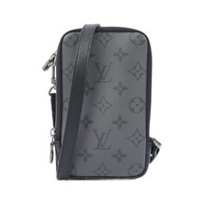 Authentische Louis Vuitton Monogramm Eclipse Rückseite Doppel Handytasche M69...